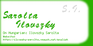 sarolta ilovszky business card